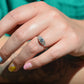 Sparkling Vintage Diamond Stepped Shoulder Ring