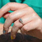 Sparkling Vintage Diamond Stepped Shoulder Ring
