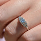 Sparkling Vintage Diamond Stepped Shoulder Ring