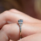 Sparkling Vintage Diamond Stepped Shoulder Ring