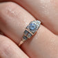 Sparkling Vintage Diamond Stepped Shoulder Ring