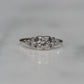 Sparkling Vintage Diamond Stepped Shoulder Ring