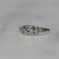 Sparkling Vintage Diamond Stepped Shoulder Ring