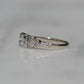 Sparkling Vintage Diamond Stepped Shoulder Ring