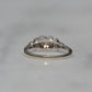 Sparkling Vintage Diamond Stepped Shoulder Ring