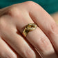 Bold Antique Twin Snake Ring