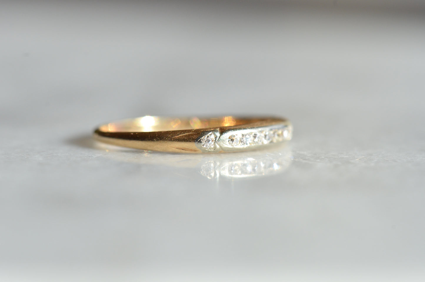 Demure Vintage Diamond Band