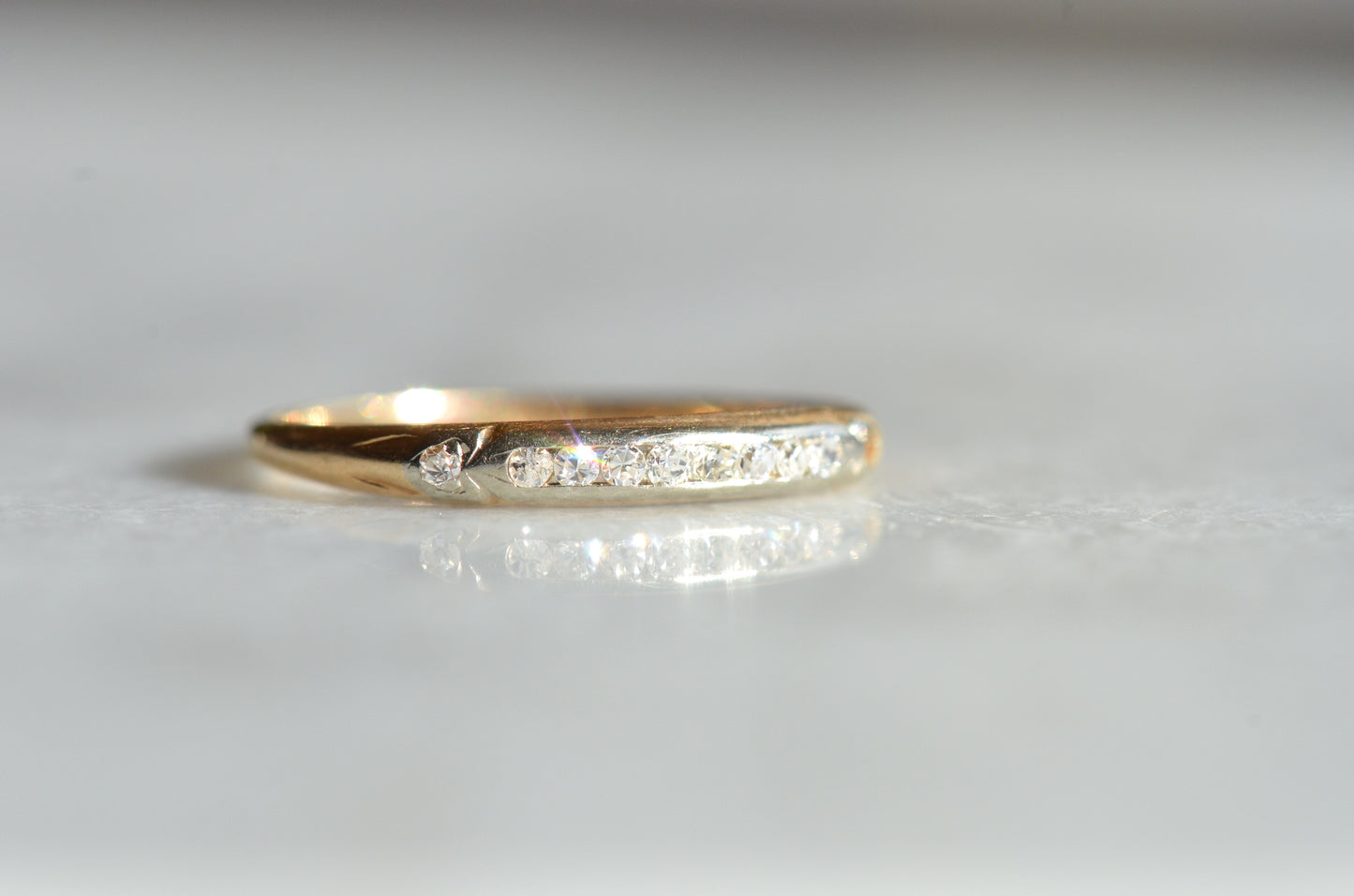 Demure Vintage Diamond Band