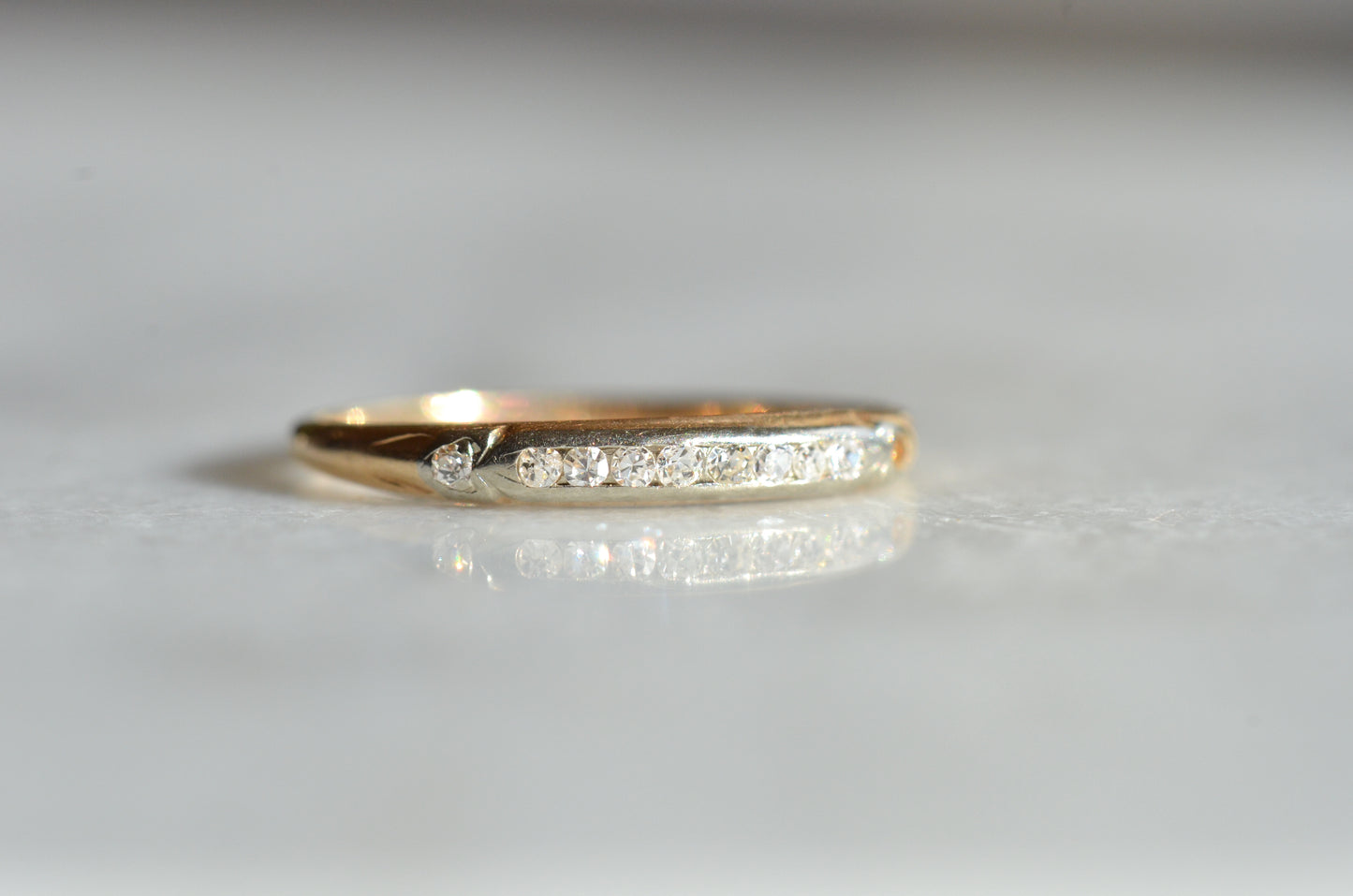 Demure Vintage Diamond Band