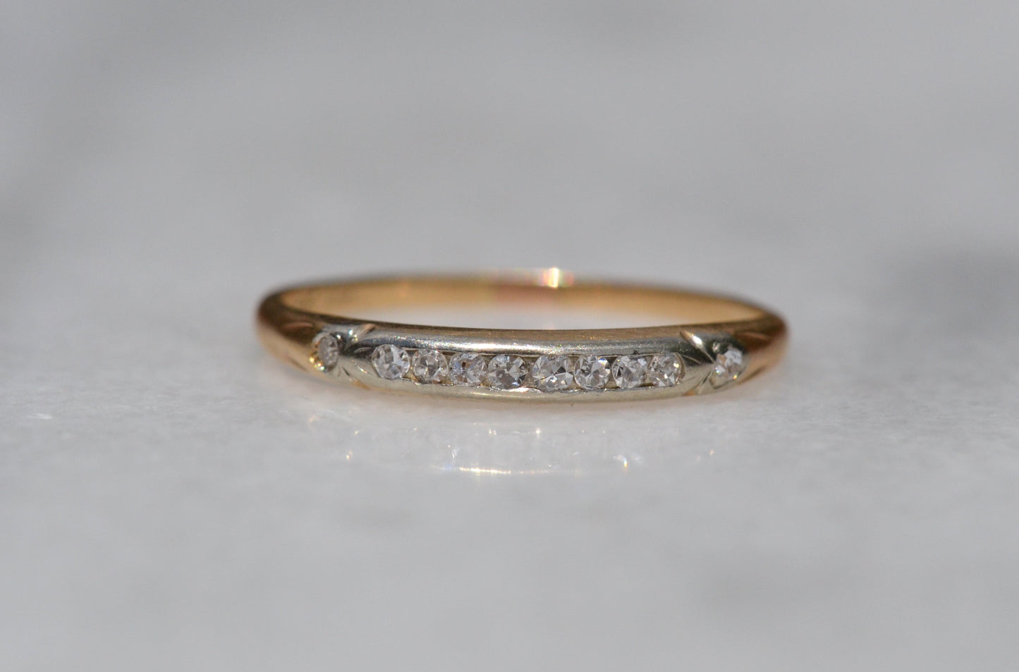 Demure Vintage Diamond Band