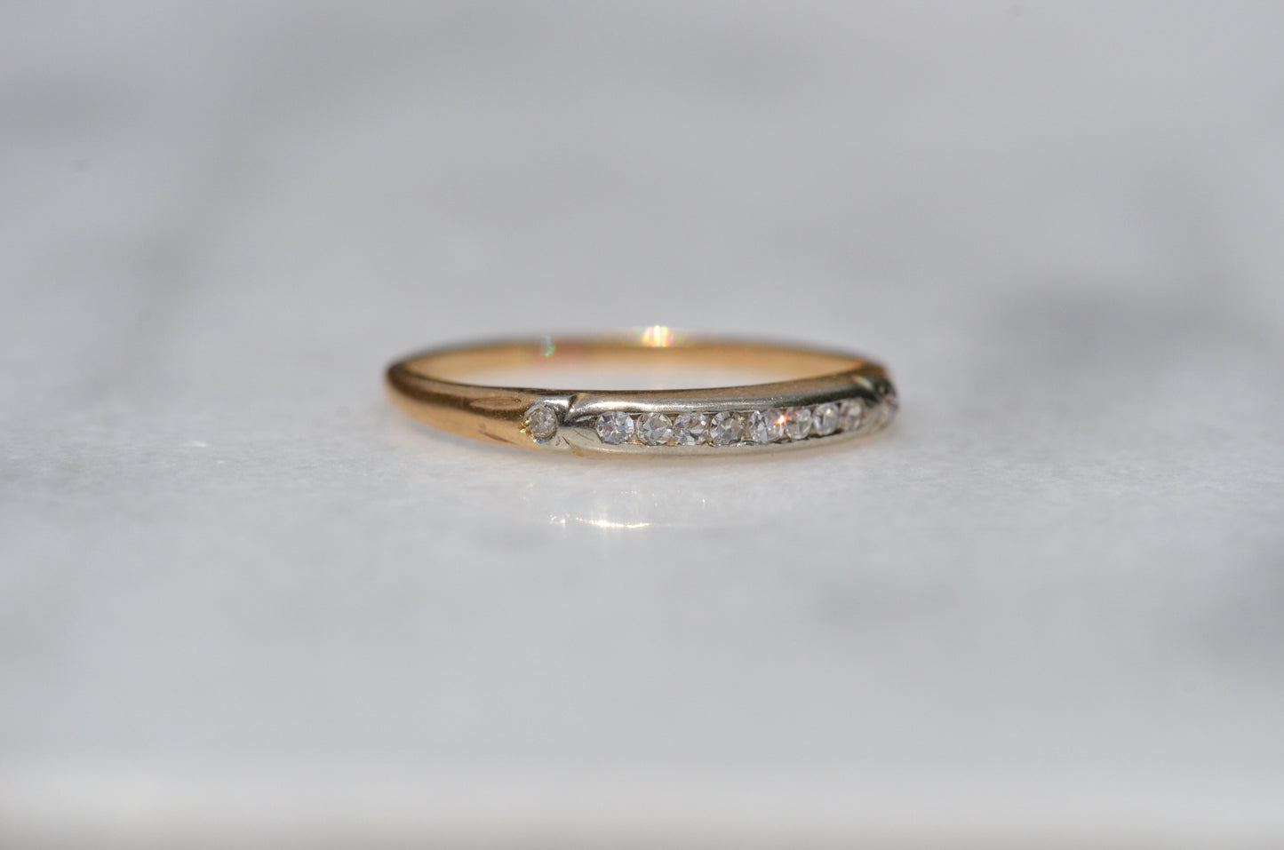 Demure Vintage Diamond Band