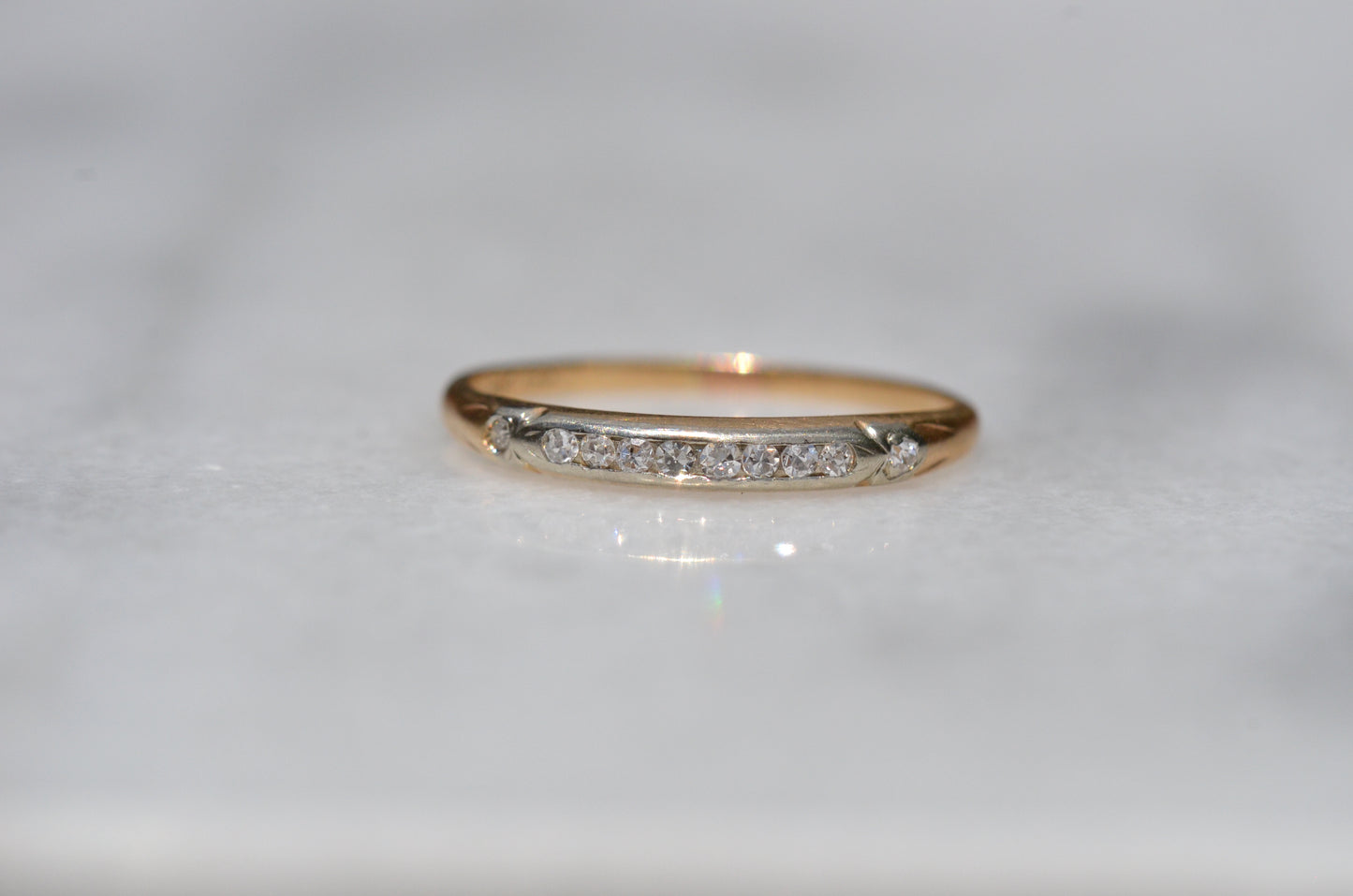 Demure Vintage Diamond Band