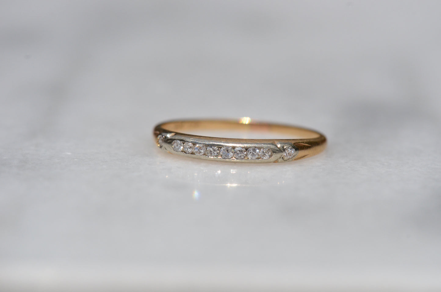 Demure Vintage Diamond Band