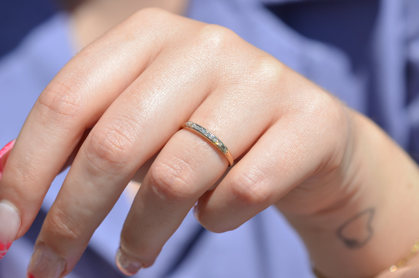 Demure Vintage Diamond Band