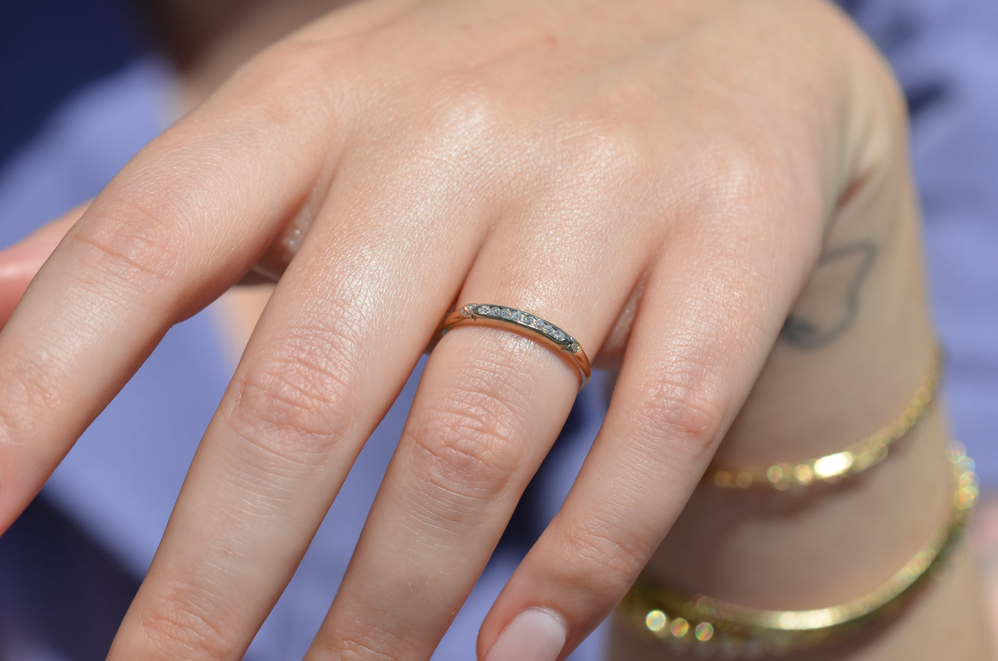 Demure Vintage Diamond Band