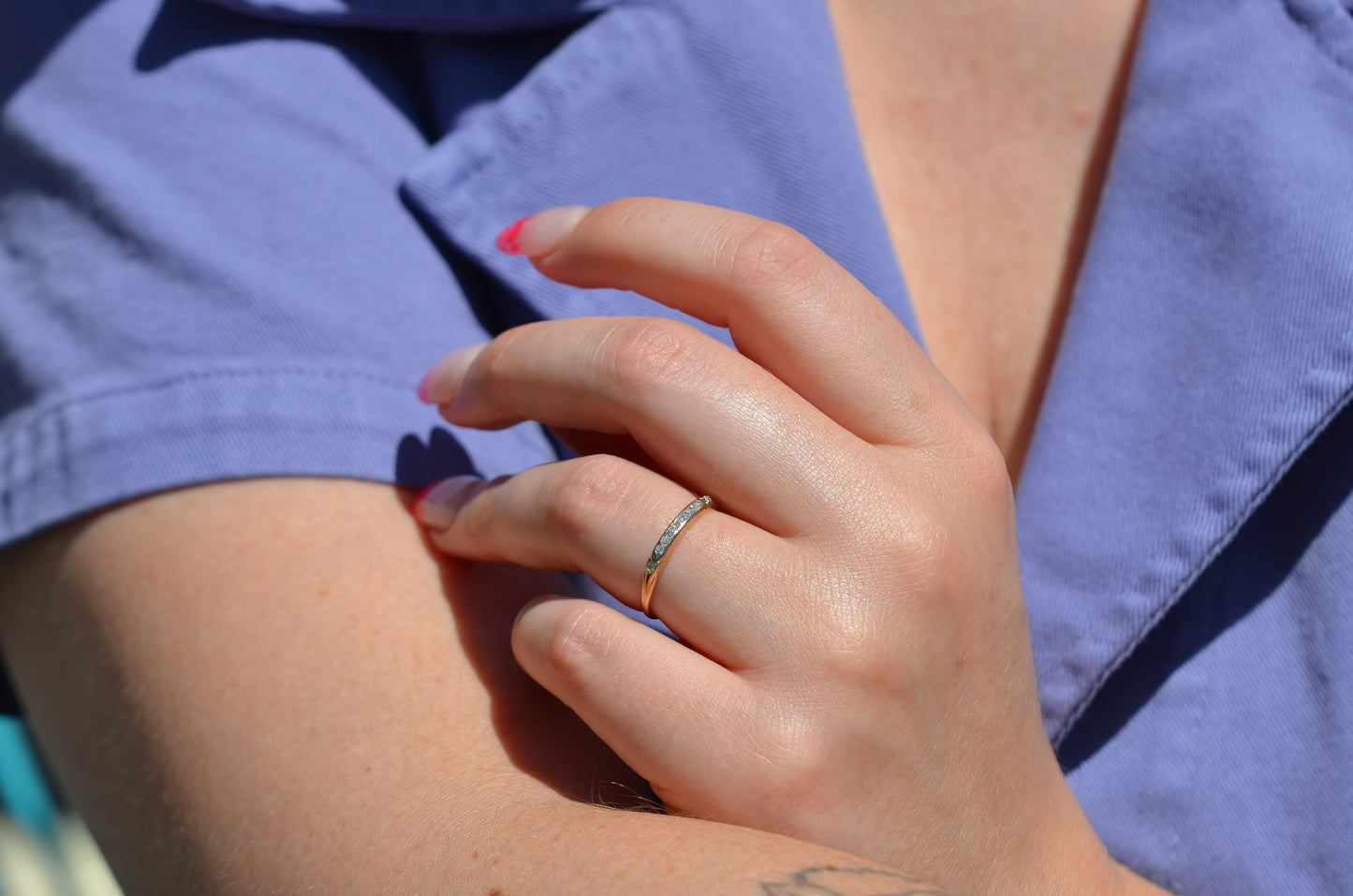 Demure Vintage Diamond Band