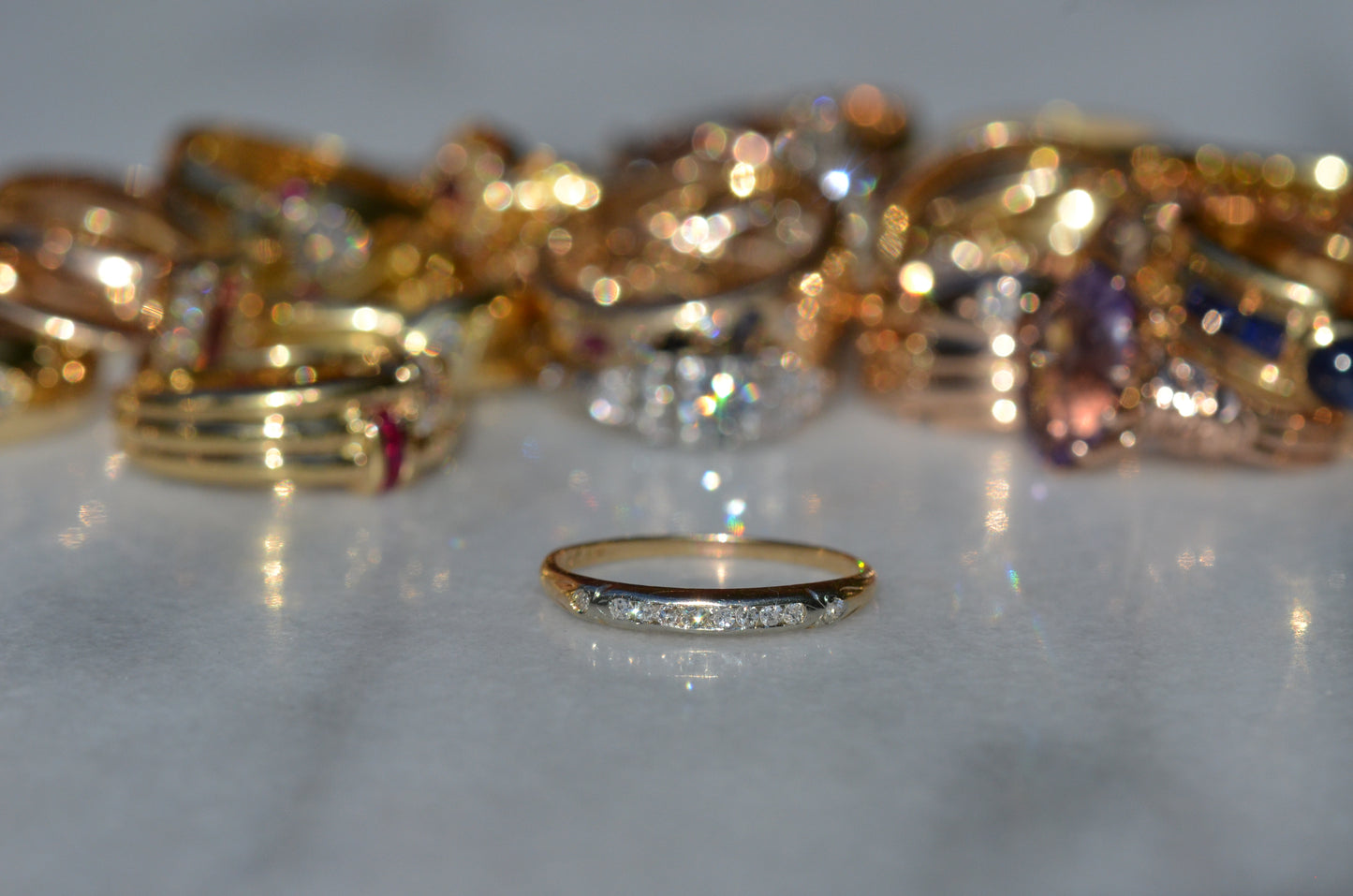 Demure Vintage Diamond Band