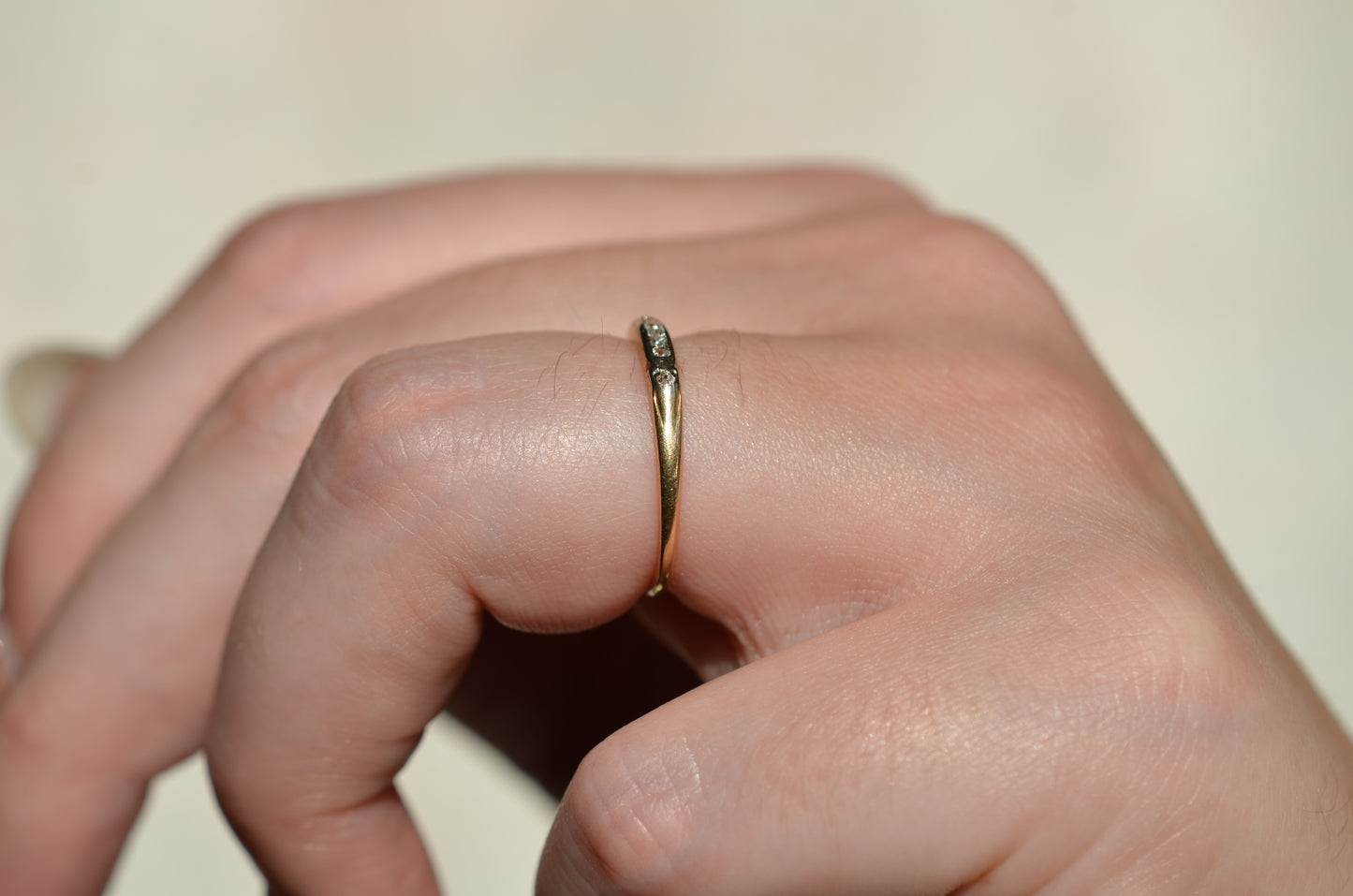 Demure Vintage Diamond Band