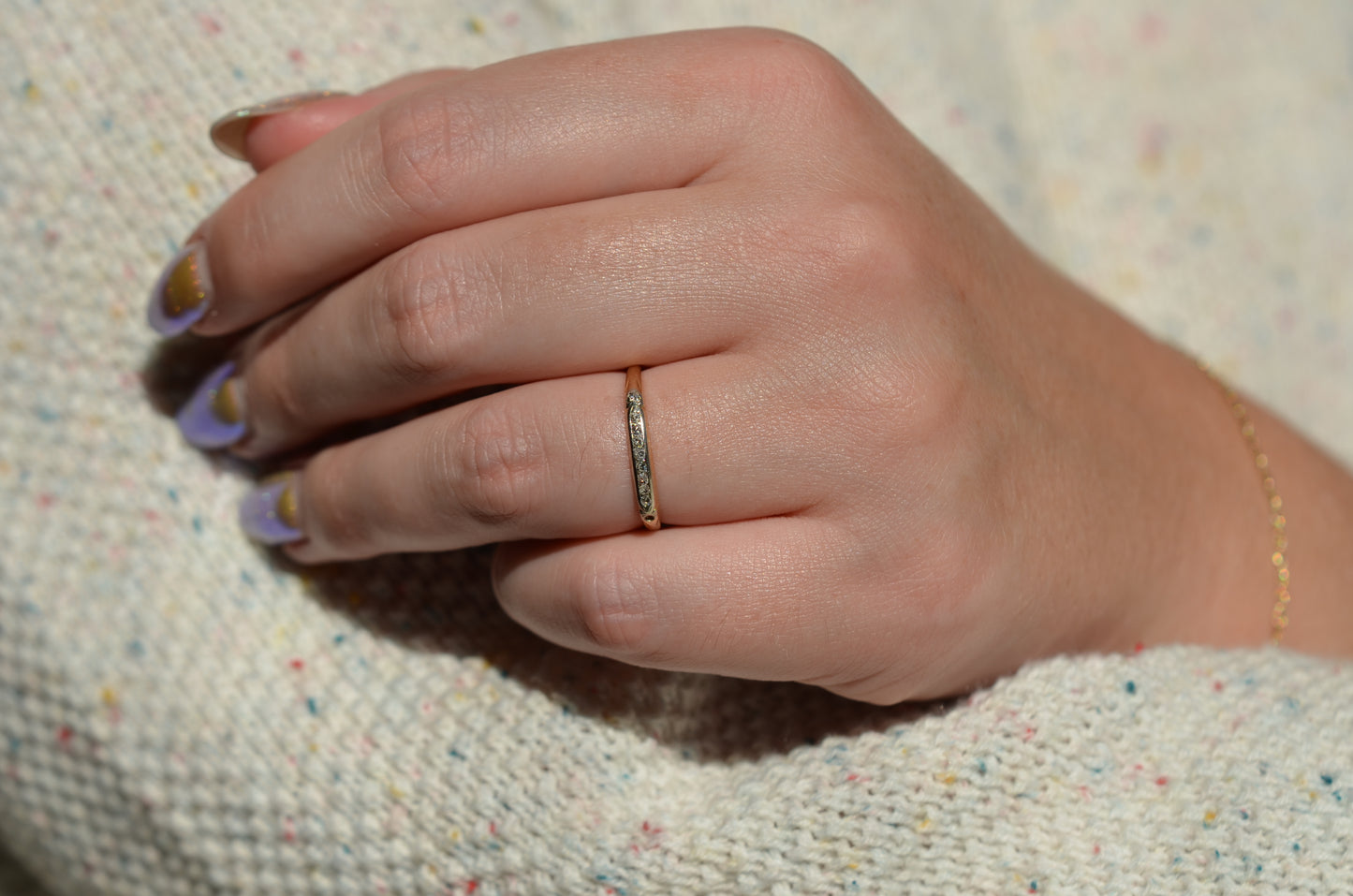 Demure Vintage Diamond Band