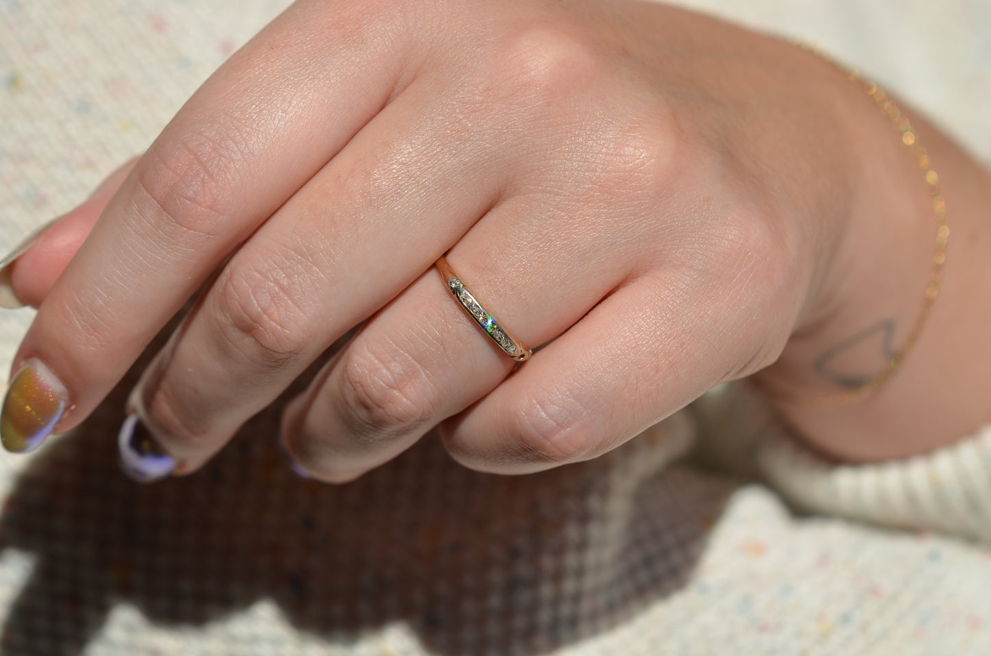 Demure Vintage Diamond Band