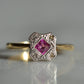 Delicate Edwardian Ruby Cluster Ring