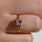 Delicate Edwardian Ruby Cluster Ring