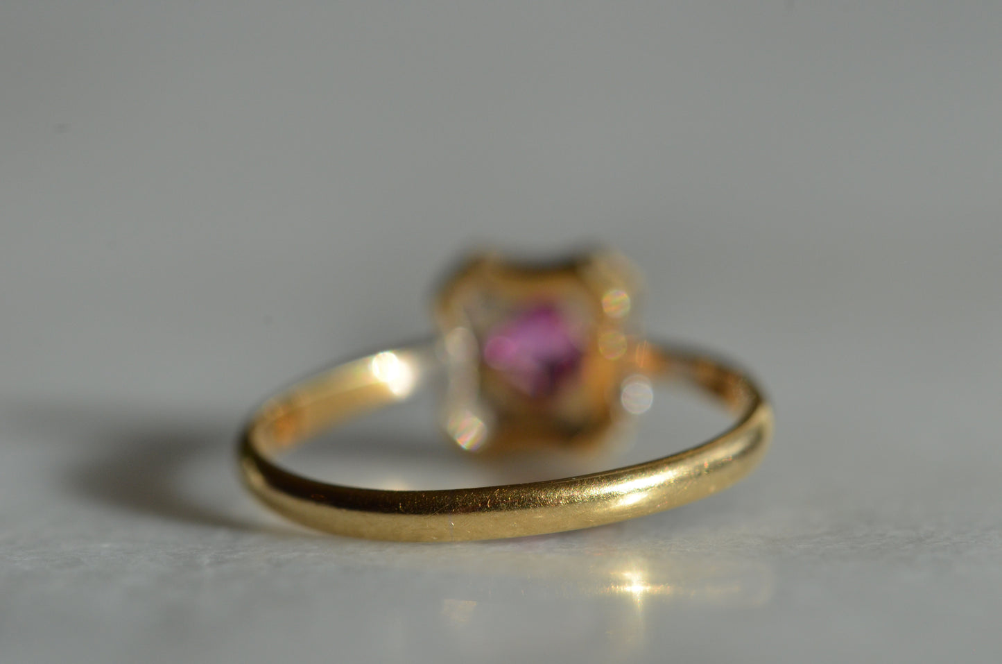 Delicate Edwardian Ruby Cluster Ring