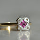 Delicate Edwardian Ruby Cluster Ring