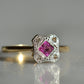 Delicate Edwardian Ruby Cluster Ring