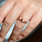 Cheerful Antique Ruby and Opal Ring