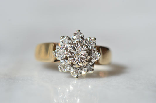 Cheerful Vintage Cluster Ring
