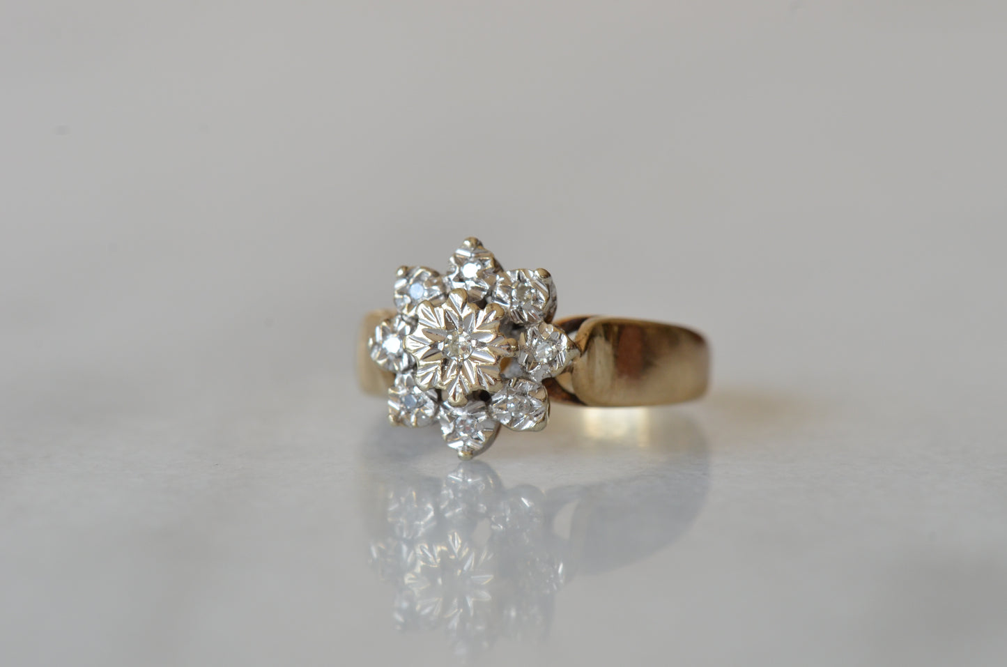 Cheerful Vintage Cluster Ring