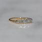 Stunning Vintage Five Diamond Boat Ring