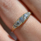 Stunning Vintage Five Diamond Boat Ring