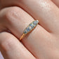 Stunning Vintage Five Diamond Boat Ring