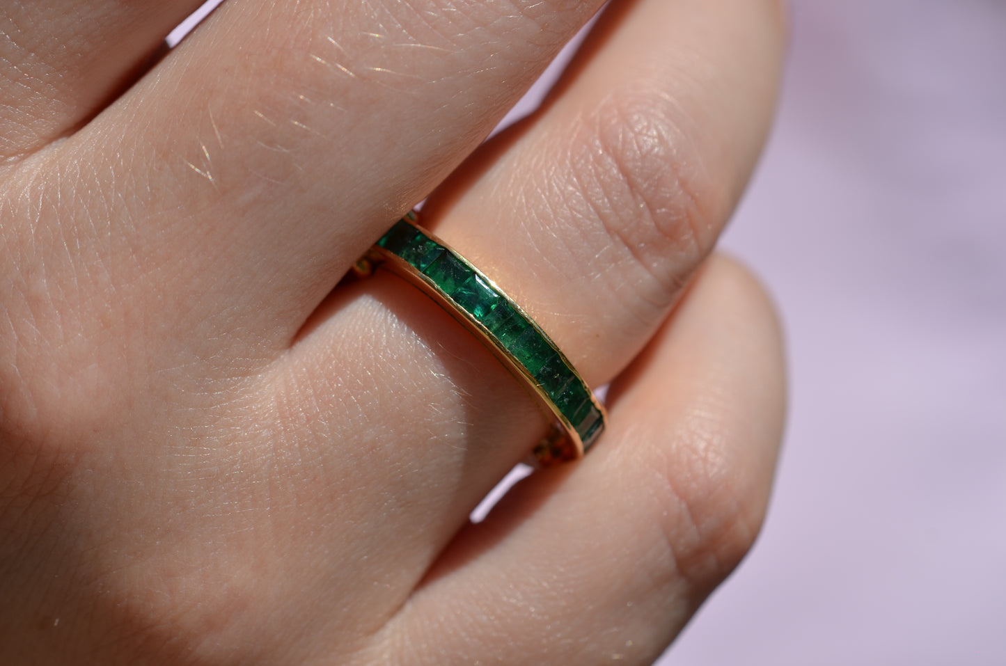 Dazzling Sapphire and Emerald Day and Night Flip Ring