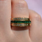 Dazzling Sapphire and Emerald Day and Night Flip Ring