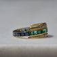 Dazzling Sapphire and Emerald Day and Night Flip Ring