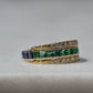 Dazzling Sapphire and Emerald Day and Night Flip Ring