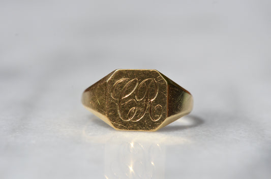 Crisp Vintage Signet Ring