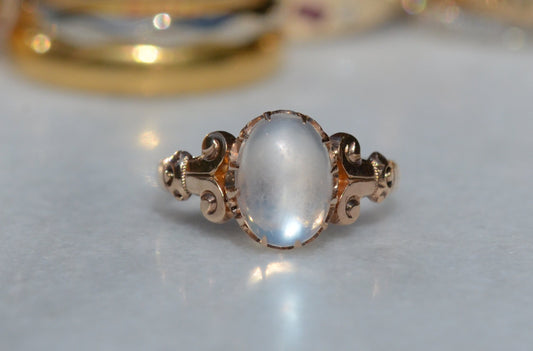 Glowing Victorian Moonstone Ring