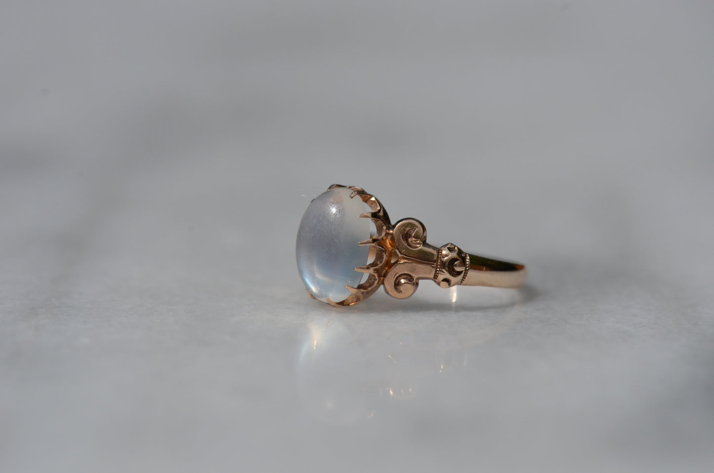Glowing Victorian Moonstone Ring