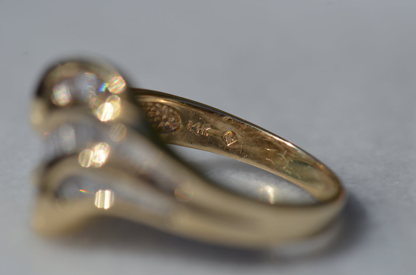 Swooping Vintage Baguette Cluster Ring