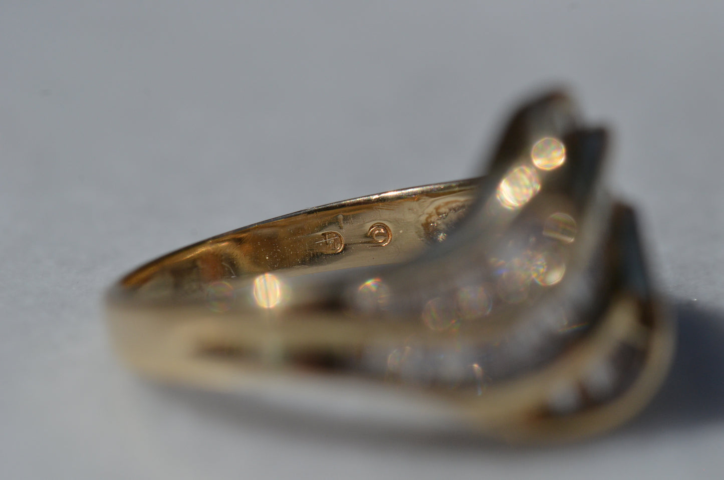 Swooping Vintage Baguette Cluster Ring