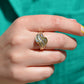 Swooping Vintage Baguette Cluster Ring