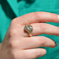 Swooping Vintage Baguette Cluster Ring