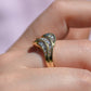 Swooping Vintage Baguette Cluster Ring
