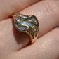 Swooping Vintage Baguette Cluster Ring