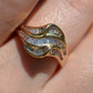 Swooping Vintage Baguette Cluster Ring