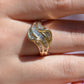 Swooping Vintage Baguette Cluster Ring